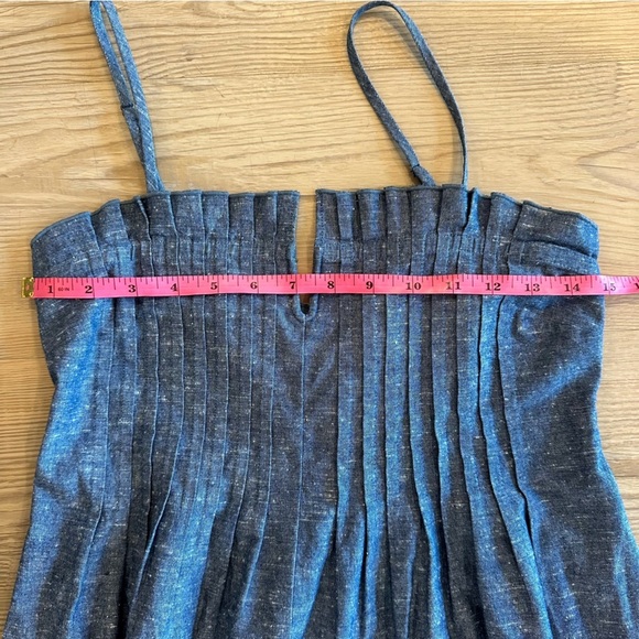 Madewell Denim Pintuck Cami Dress size 0 pintucked bodice blue - Picture 10 of 13